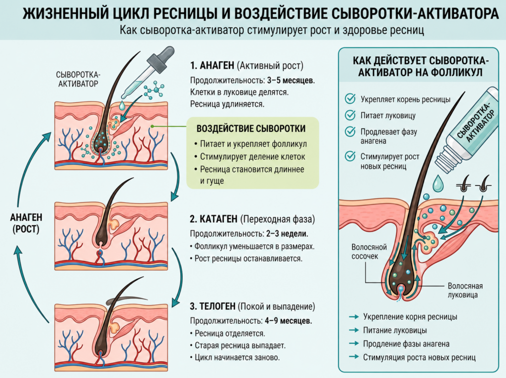 как работает сыворотка для роста ресниц